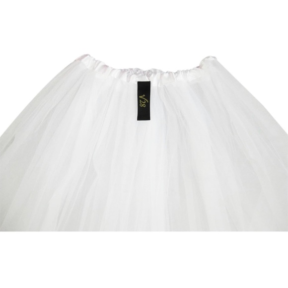 White, three layer tulle tutu skirt - Picture 3 of 4